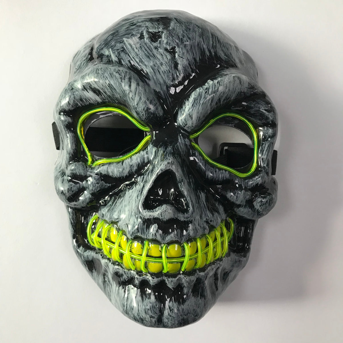 Additional supplier view of the light-up skull Halloween mask