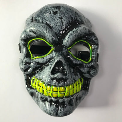 Additional supplier view of the light-up skull Halloween mask