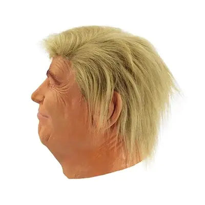 Gold Trump-style latex Halloween mask