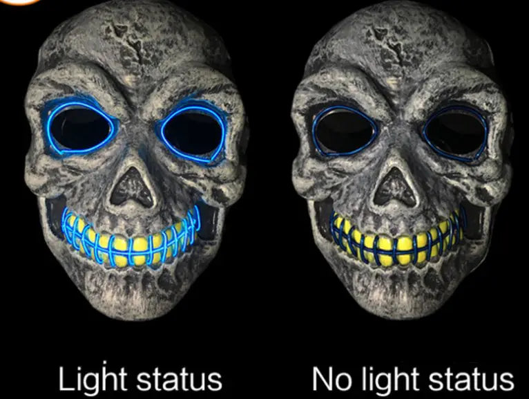 Light-up skull Halloween mask
