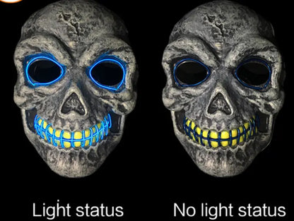 Light-up skull Halloween mask